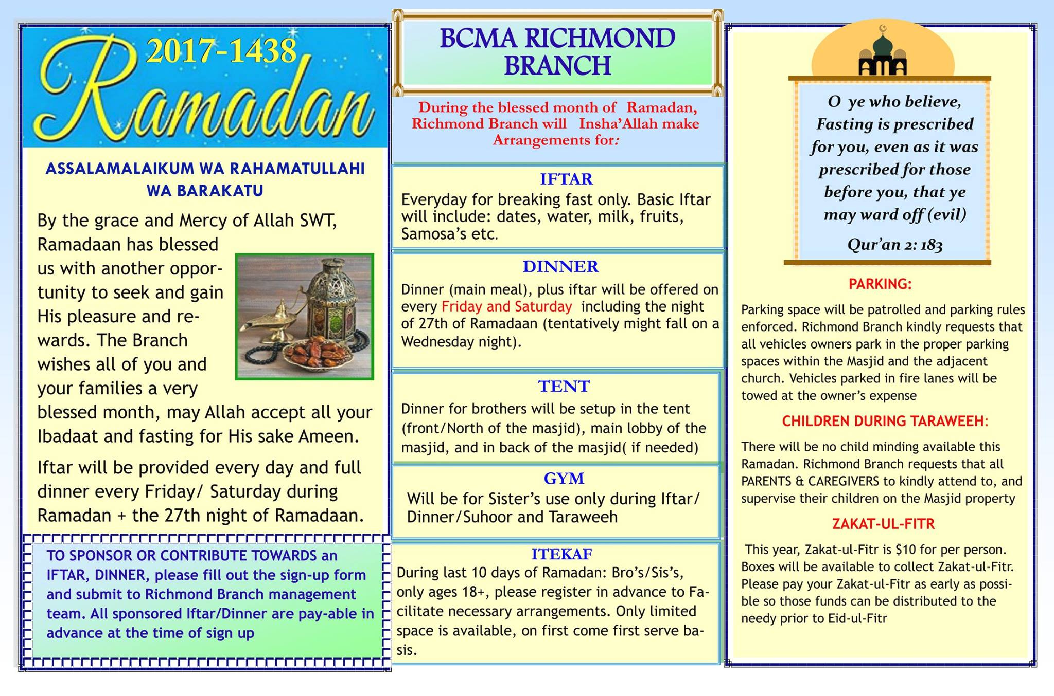 Richmond Jamea Imam Iftar Program
